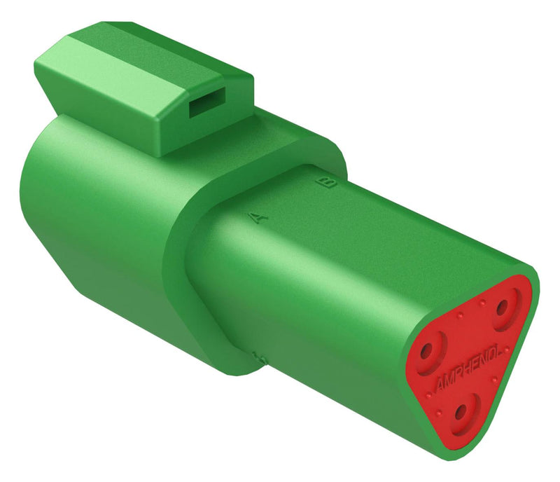 Amphenol SINE/TUCHEL AT04-3P-GRN AT04-3P-GRN Automotive Housing Rcpt 3POS 13A GRN