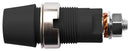 Schutzinger SAB 6922 NI / SW Banana Test Connector Jack Panel Mount 32 A 1 kV Nickel Plated Contacts Black