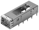 TE Connectivity 1888617-1 Cage QSFP+ 1 x (Single) Without Heat Sink Light Pipe Through Hole Press-Fit