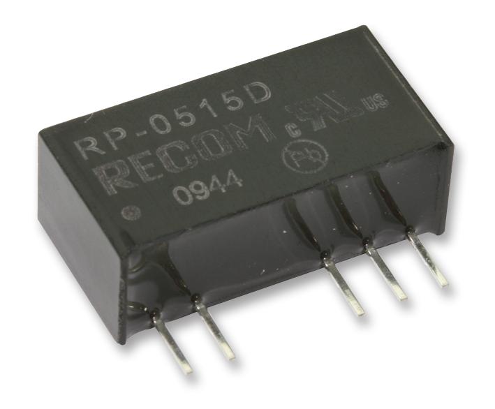 RECOM POWER RP-1212S Isolated Board Mount DC/DC Converter, Medical, 1 Output, 1 W, 12 V, 84 mA