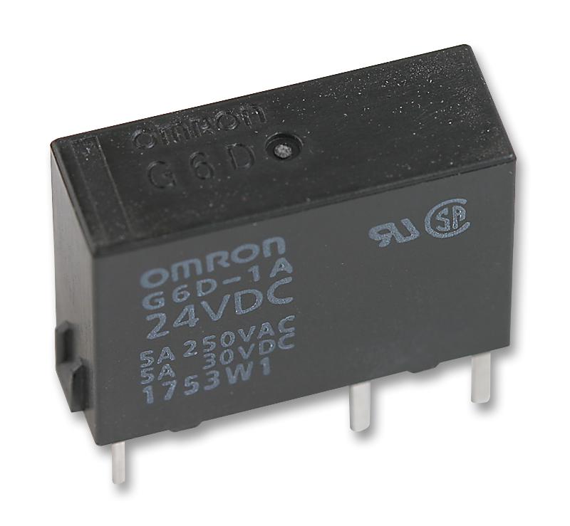 Omron Electronic Components G6D-1A-ASI DC24 General Purpose Relay G6D-ASI Series Power Non Latching SPST-NO 24 VDC