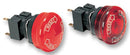 OMRON INDUSTRIAL AUTOMATION A165E-S-02 Emergency Stop Switch, DPST-NC, Off-On, Solder, 5 A, 250 V, 30 V