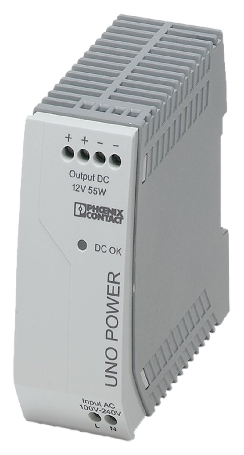 Phoenix Contact UNO-PS/1AC/12DC/55W UNO-PS/1AC/12DC/55W AC/DC DIN Rail Power Supply (PSU) ITE 1 Output 55 W 12 VDC 4.6 A