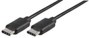 PRO Signal PSG91210 USB Cable Type C Plug to 1 m 3.28 ft 2.0 Black E-Marked