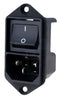 Schurter 4302.2001 Un-Filtered IEC Power Entry Module C14 General Purpose 15 A 250 VAC 2-Pole Switch