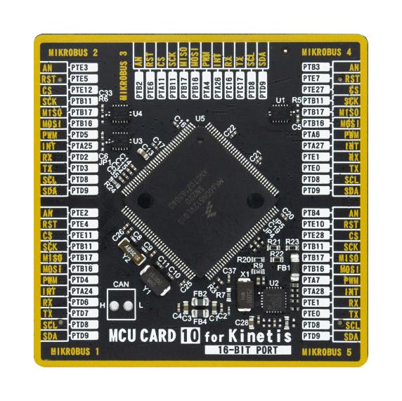 Mikroelektronika MIKROE-3925 Add-On Board Mikroe MCU Card 10 Kinetis MK60DN512VLQ10 2 x 168 Pin Mezzanine Connector New