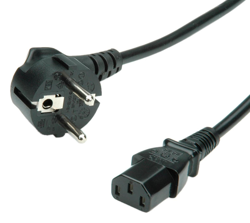 Roline 19.08.1030 Mains Power Cord CEE 7/7 Plug to IEC 320 C13 3 m 10 A 250 V Black