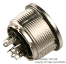 Binder 09 0174 00 08 09 08 Circular Connector 723 Series Panel Mount Receptacle 8 Contacts Solder Socket Brass Body