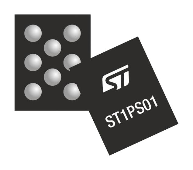 Stmicroelectronics ST1PS01HJR DC-DC Switching Synchronous Buck Regulator Adjustable 1.8V-5.5Vin 0.625-1.05V/0.4A out FlipChip8