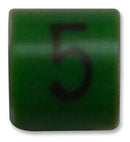 TE CONNECTIVITY 05801505 Wire Marker, Z Type, Push On Pre Printed, 5, Black, Green, 2 mm