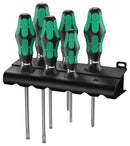 WERA 334/355/6 Screwdriver Set, Phillips, Slotted, 6 Pieces