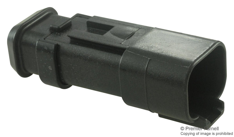 Deutsch - TE Connectivity DT044P-CE09 DT044P-CE09 Automotive Connector Housing Thin Wall Black DT Receptacle 4 Ways Series Pin Contacts