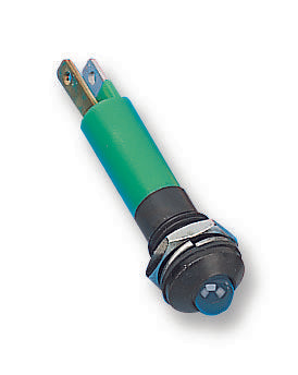 CML Innovative Technologies 190A1351 190A1351 LED Panel Mount Indicator Black Chrome Bezel Green 24 V 8 mm 17 mA 40 mcd IP67