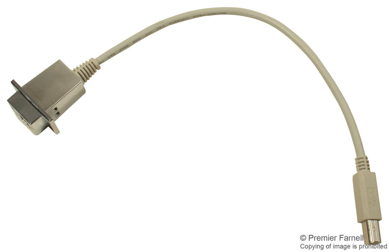 L-COM ECF504-12BBS USB Cable, USB Type B Receptacle, USB Type B Plug, 304.8 mm, 12 ", USB 2.0, Grey