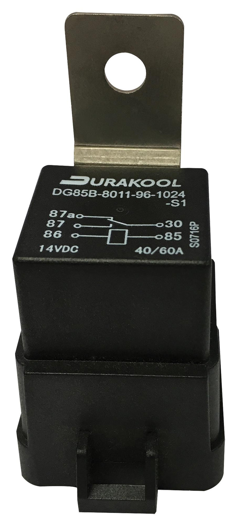 Durakool DG85B-8011-96-1024-M1DR Automotive Relay 24 VDC 60 A Spdt Panel Quick Connect DG85 Series