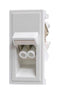 TUK OL45MMWHAX Fiber Optic Adapter Eurostyle 6C White LC Duplex 45&deg; Angle Fibermod Series