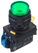 Idec YW1L-M2E10Q4G Illuminated Pushbutton Switch YW Series SPST-NO Momentary Spring Return 24 V Green