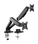 Multicomp PRO MP010433 Monitor Arm With Clamp Gas Spring Dual Black 17" to 32" Screen Size New