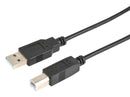 Multicomp MC002738 USB Cable Type A Plug to B 915 mm 36.1 " 2.0 Black