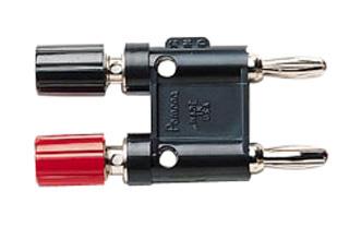 POMONA 1286 Banana Test Connector, Plug, Panel Mount, 15 A, 2.5 kV, Nickel Plated Contacts, Black, Red