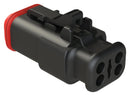 Amphenol SINE/TUCHEL AT06-4S-SR01BLK Plug W/STRAIN Relief END CAP 4POS BLK