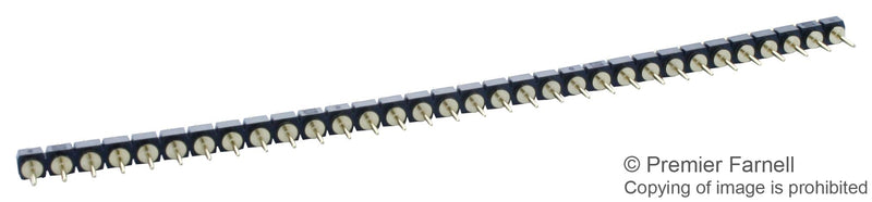 SAMTEC BBL-132-G-E Board-To-Board Connector, Low Profile, 2.54 mm, 32 Contacts, Header, BBL Series, Through Hole