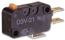 Omron D3V-161-3C5 Microswitch Miniature Short Hinge Lever SPST-NO Quick Connect 16 A 250 V