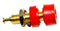 Mueller Electric BU-P2854-2 Banana Test Connector Jack Panel Mount 15 A 2 kV Gold Plated Contacts Red