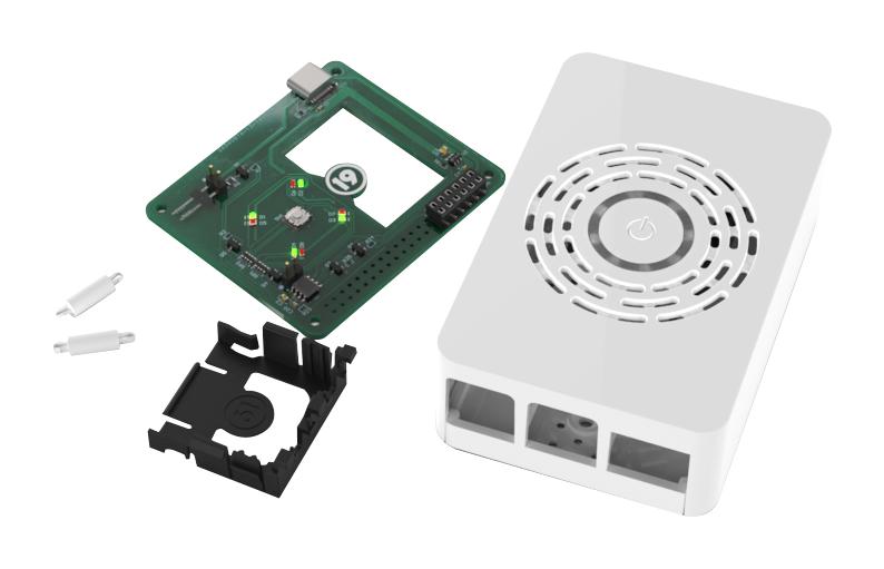 Multicomp PRO ASM-1900143-11 Raspberry Pi Accessory 4 Model B Case Plastic White Integrated Power Button