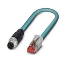 Phoenix Contact VS-MSD-IP20-93E/30 Sensor Cable 4P Cat5 M12 Plug RJ45 4 Positions 3 m 9.8 ft