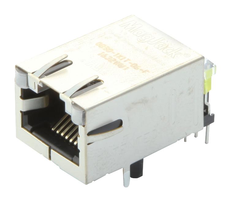 BEL Magnetic Solutions 08B0-1X1T-06-F Modular Connector RJ45 Jack 1 x (Port) 8P8C Cat5 Through Hole Mount