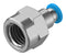 Festo QSF-1/4-4-B Pneumatic Fitting Push-In G1/4 14 bar 4 mm Brass QSF
