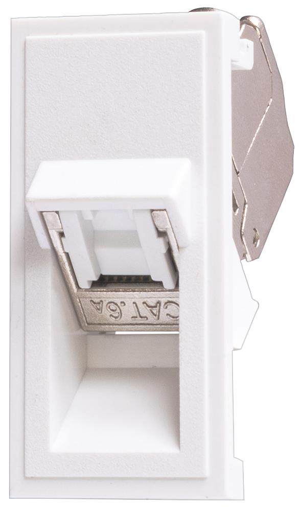 TUK SGKS45WHAX Modular Connector White RJ45 Jack 1 x (Port) 8P8C Cat6a Panel Mount