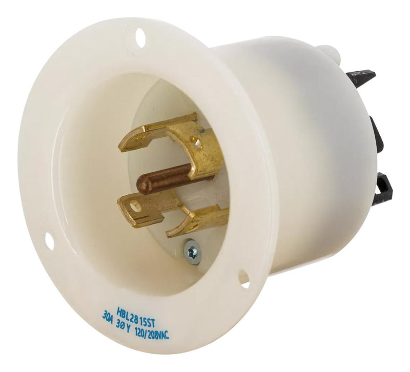 Hubbell Wiring Devices HBL2815ST Power Entry Conn Nema L21-30P 30A/208V New