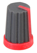 Multicomp CR-MS-1 CR-MS-1 Knob Splined Shaft 6 mm Rubber With Plastic Insert Round Indicator Line 12