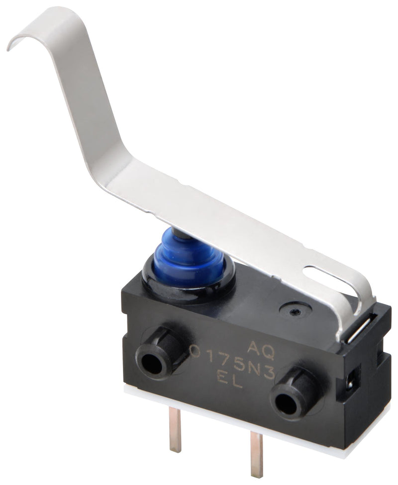 Omron Electronic Components D2AW-EL082D R Microswitch Ultra Subminiature Long Leaf Lever SPST-NC Solder 100 mA 12 V