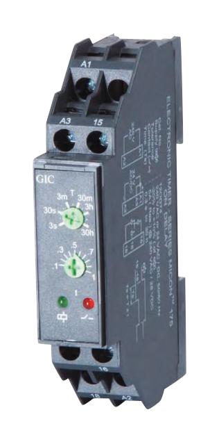 GIC 12ODT4 Analogue Timer Micon 175 Series On-Delay 0.3 s 30 h 1 Changeover Relay
