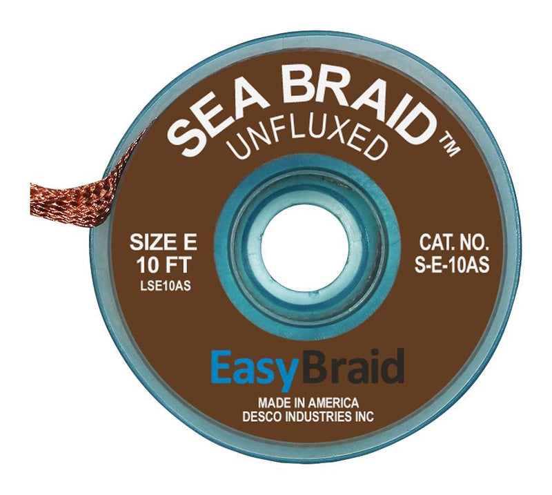 Easybraid S-E-10AS S-E-10AS Desoldering Braid SEA .125" X 10 Antistatic 25/PACK 51AC9515 New