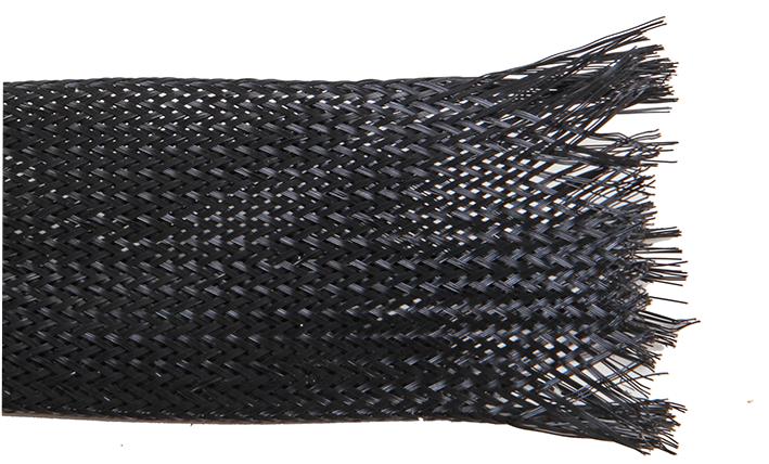 PRO Power BSFR-050 10M Sleeving Braided PE (Polyester) Black 50 mm 10 m 32.8 ft