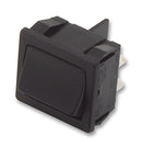 ARCOLECTRIC H8660VBAAA Rocker Switch, Miniature, Non Illuminated, DPDT, On-On, Black, Panel, 10 A