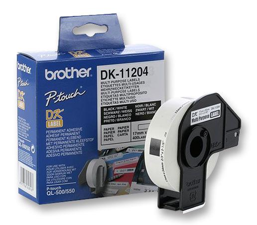 BROTHER DK11204 Multi-Purpose / Return Labels 17 x 54mm 400 per Roll