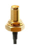 Taoglas CAB.A02 RF / Coaxial Cable Assembly SMA Bulkhead Jack to 90&deg; MHF3 Plug 0.81mm 50 ohm 3.7 " 95 mm New