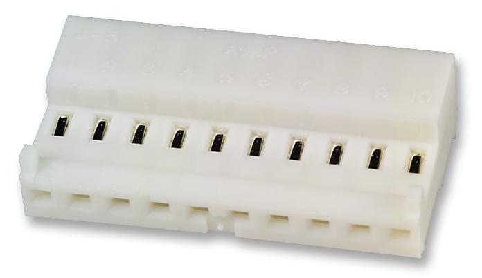 AMP - TE Connectivity 4-643814-0 Wire-To-Board Connector 24 AWG 2.54 mm 10 Contacts Receptacle Solder 1 Rows