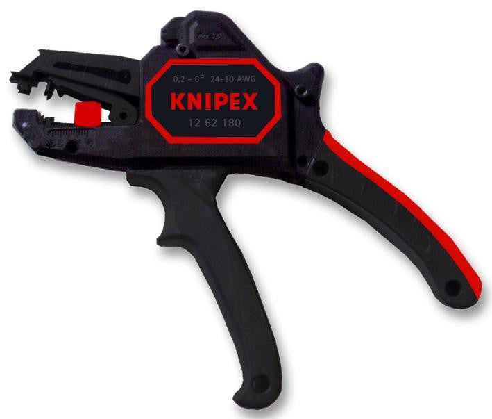 KNIPEX 12 62 180 180mm Length Automatic Insulation Stripper with 0.2mm&sup2; to 6mm&sup2; Stripping Capacity