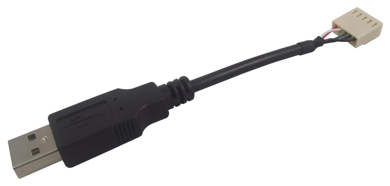 Bulgin Limited 14193 14193 USB Cable Type A Plug to Board-In Crimp Terminal 100 mm 4 " 2.0 Black