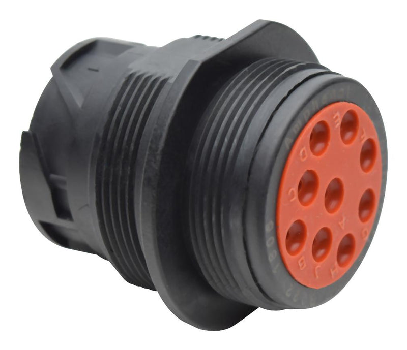 Amphenol SINE/TUCHEL AHD10-9-1939P-B022 Circular Connector Rcpt 9POS Panel