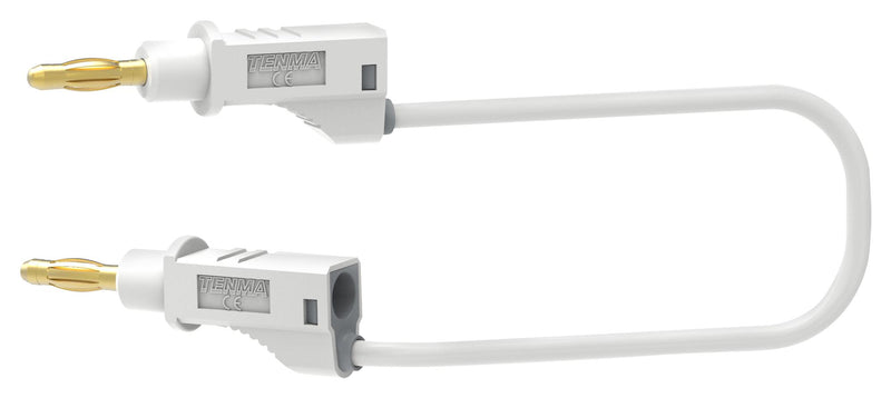 Tenma 72-13784 Test Lead 4mm Stackable Banana Plug 70 VDC 36 A White 1 m