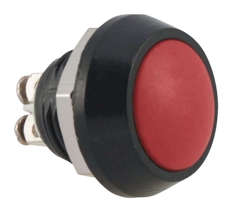 Multicomp PRO MP004447 Vandal Resistant Switch 12 mm SPST-NO Momentary Round Domed Red