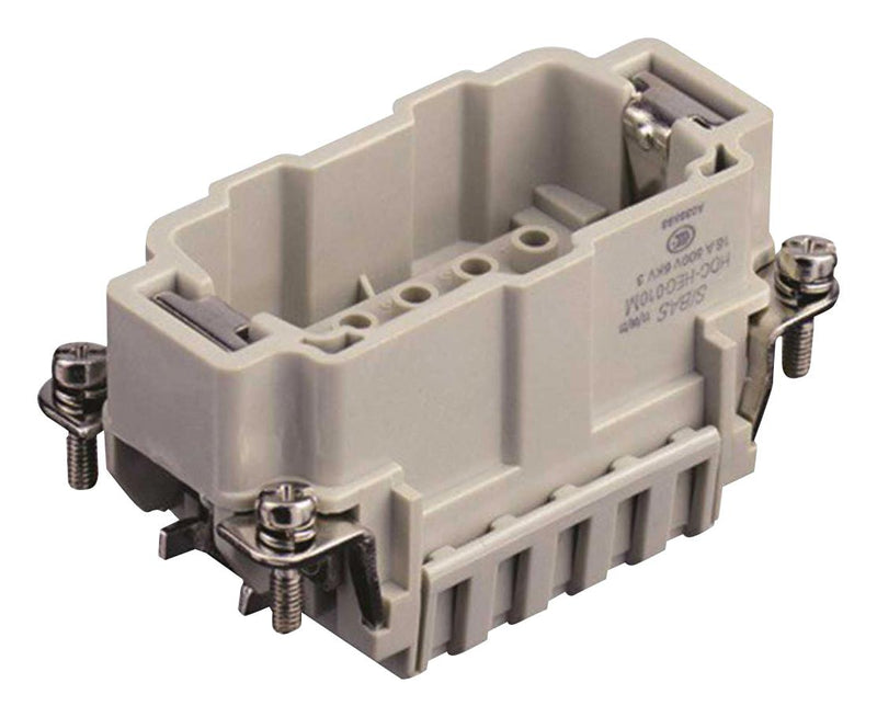 TE Connectivity T2040104101-000 Heavy Duty Connector Insert HE Series 10 Contacts 10B Plug Crimp Pin - Not Supplied
