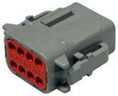 Deutsch - TE Connectivity DTM06-08SA Automotive Connector Housing DTM Series Plug 8 Ways AMP Size 20 Socket Contacts